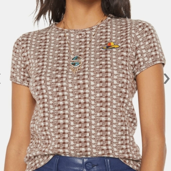 MOTHER Tops - THE ITTY BITTY RINGER - CHECK IT COWBOY